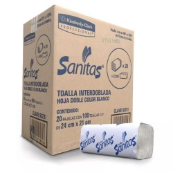 2 Cajas Toalla Interdoblada Sanitas(2000 Servicios) Kimberly