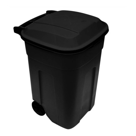 Contenedor Basurero 135 Lts Tacho C/tapa Negro/negro Plastic