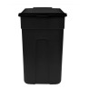 Contenedor Basurero 135 Lts Tacho C/tapa Negro/negro Plastic