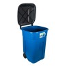 Contenedor Basurero 135 Lts Tacho C/tapa Negro/negro Plastic