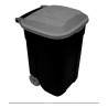 Contenedor Basurero 135 Lts Tacho C/tapa Negro/negro Plastic