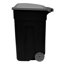 Contenedor Basurero 135 Lts Tacho C/tapa Negro/negro Plastic